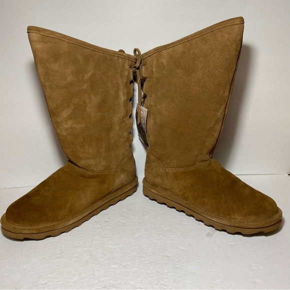 New BearPaw Women’s Phylly Hickory II Tan Suede Lace-Up Boots Size 11 - Picture 8 of 16